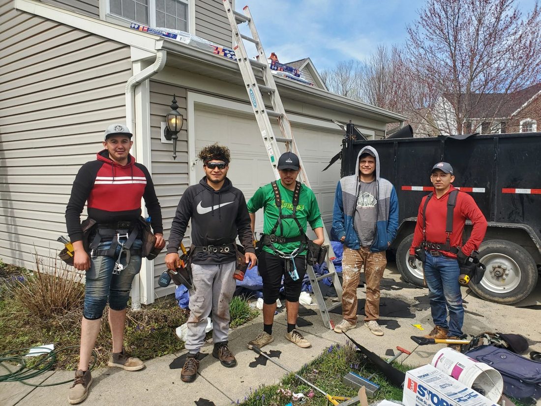 The Stormfront Construction crew on a job site